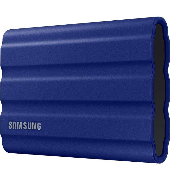 Samsung Portable SSD T7 Shield (MU-PE2T0R/EU), 2 TB, USB 3.2 Gen.2, 1.050 MB/s Lesen, 1.000 MB/s Schreiben, Blau, PRIME, MM Mitglied