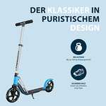 HUDORA BigWheel 205 Pure Scooter/Tretroller für Kinder ab 6 Jahre, bis 100 kg belastbar, klappbar & höhenverstellbar