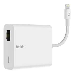 Belkin Ethernet- und Stromadapter mit Lightning Connector (Lightning-/Ethernet-Adapter für iPad POS-Systeme)