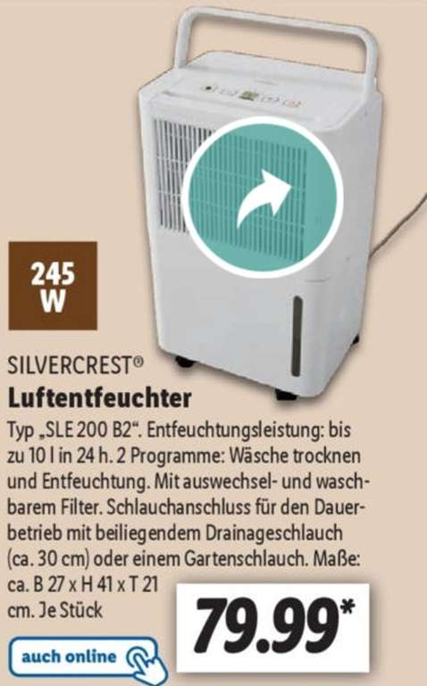 Silvercrest Luftentfeuchter // Lidl //