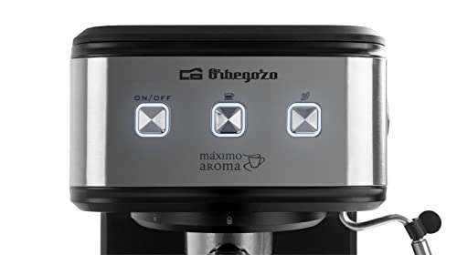 Orbegozo EX 5200 Espresso-Kaffeemaschine, 20 bar, abnehmbarer Wassertank 1,5, 850W