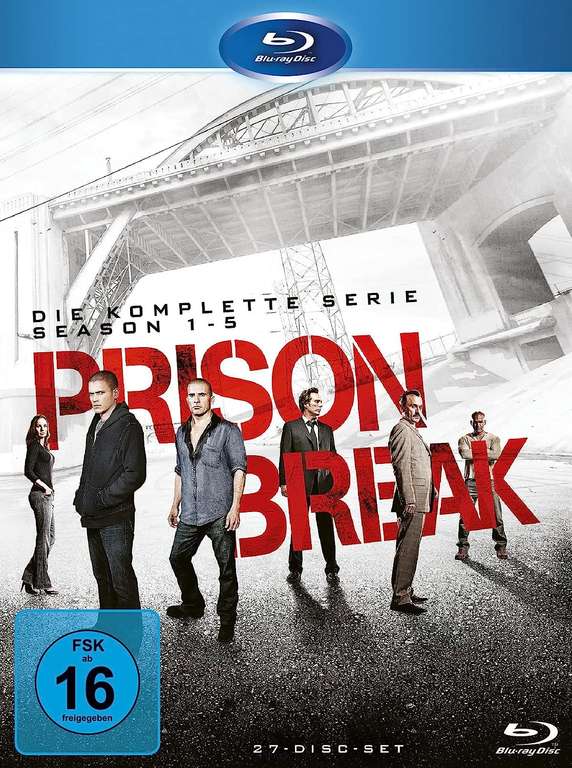 Prison Break - Komplettbox Staffel 1-5 inkl. Film (Blu-ray) für 46,74€ (Amazon)