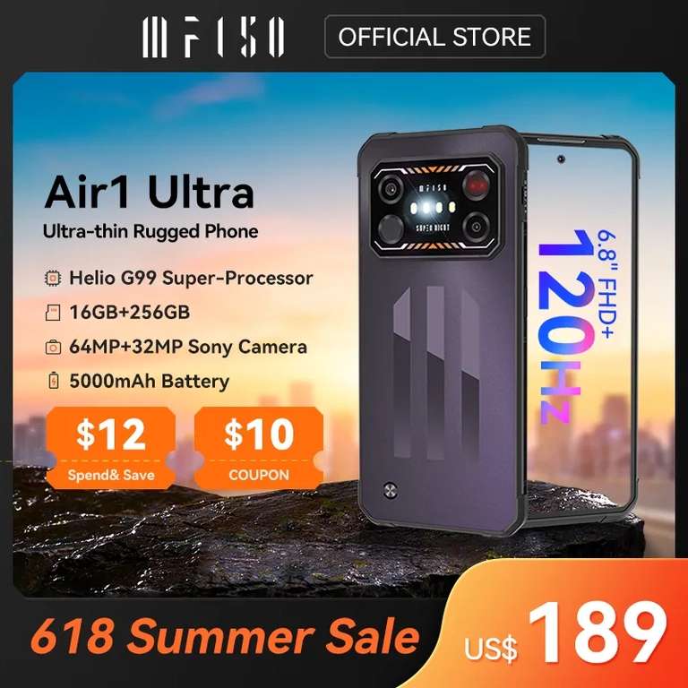 Iiif150 AIR1 Ultra Smartphone 8GB 256GB