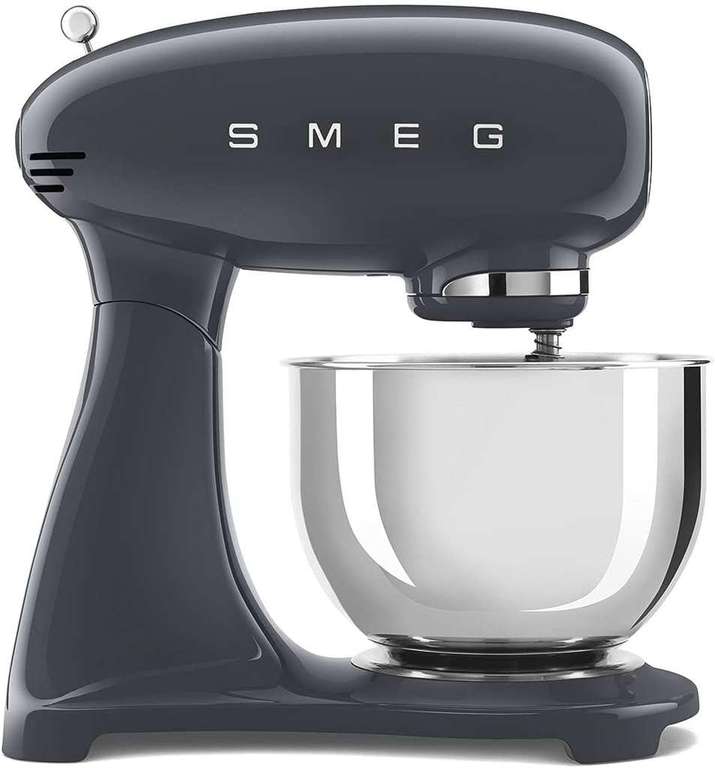 SMEG SMF03 Küchenmaschine grau/anthrazit (4,8 l Edelstahlschüssel, 10 Geschwindigkeitsstufen, Überlastungsschutz, Sicherheitsabschaltung)