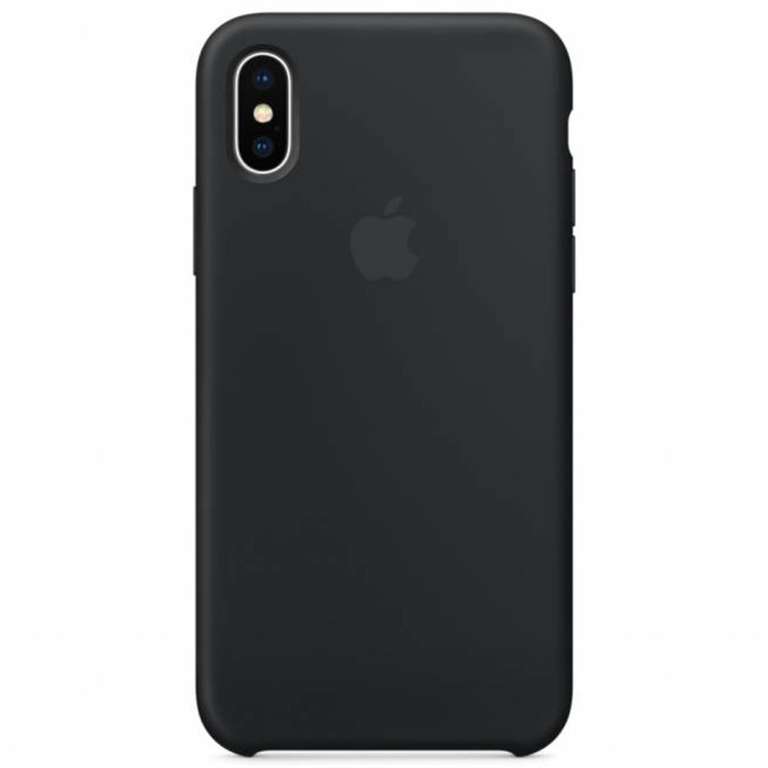 Apple Silikon Case für das iPhone X in schwarz (MQT12ZM/A) | Innenseite mit Mikrofaser