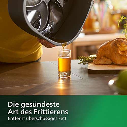 Philips Airfryer XXL Premium Heißluftfriteuse, 1.4 kg, LCD Display, Warmhaltefunktion, Schwarz (HD9762/90)