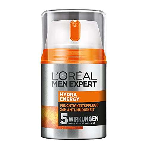 L'Oréal Men Expert Gesichtspflege, z.B. Hydra Energy Feuchtigkeitspflege 24H Anti-Müdigkeit, 50ml [Prime Spar-Abo]