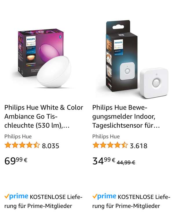 Amazon Philips Hue zweiter Artikel 30%