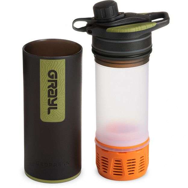 Grayl Ultrapress Purifier Outdoor-Wasserfilter Trinkflasche, 500ml, entfernt Viren, Bakterien und Protozoen, Farbe coyote brown 62,90€