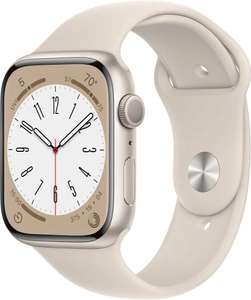 Apple Watch Series 8 45mm GPS Aluminiumgehäuse Polarstern mit weißem Sportarmband