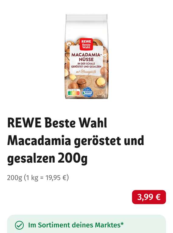 200g gesalzene Macadamia Nüsse mit Schale [Lokal Jena]