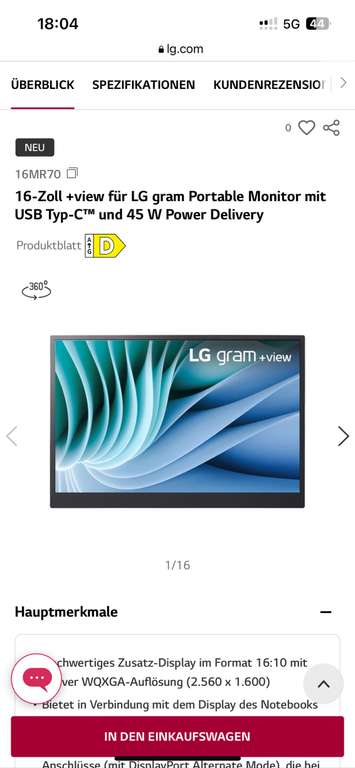LG +view 16MR70 mit USB-C neues Modell
