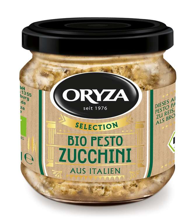 ORYZA Bio Pesto 180g in verschiedenen Sorten (ab 15 Gläsern 1,66€ pro Glas)