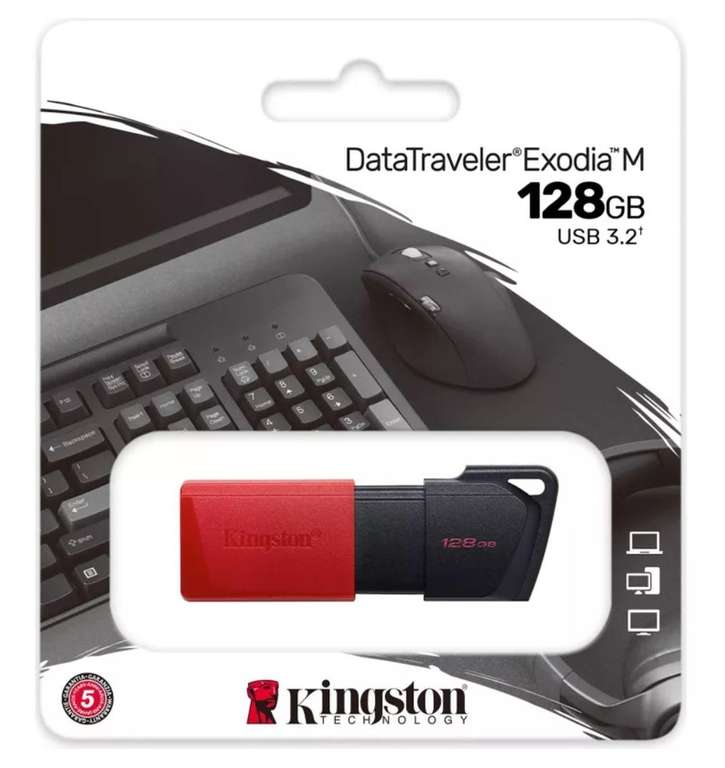 [USB Stick]Kingston DataTraveler Exodia M - USB-Flash-Laufwerk - 128GB - USB 3,2 Gen 1 (DTXM/128GB) Oder 64 GB für 4,88€ statt 6,95€