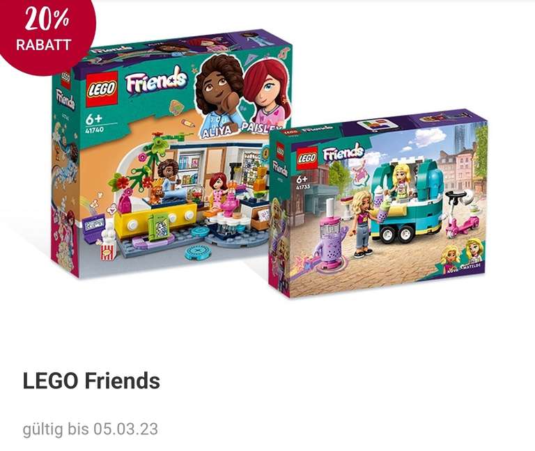 [Rossmann App / Müller + Couponplatz] 20% Rabatt auf ein Lego Friends Produkt