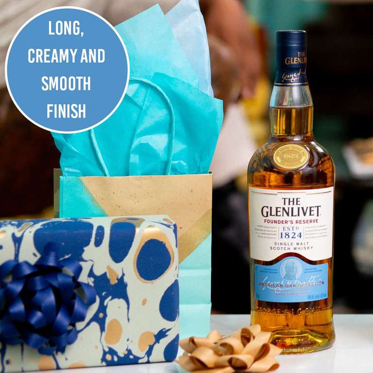 Glenlivet Founder's Reserve Single Malt Scotch Whisky – 40% vol. 1 x 0,7 l (20,14€ möglich) (Prime Spar-Abo)