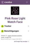 (Google Play Store) Pink Rose Light Watch Face (WearOS Watchface, digital)