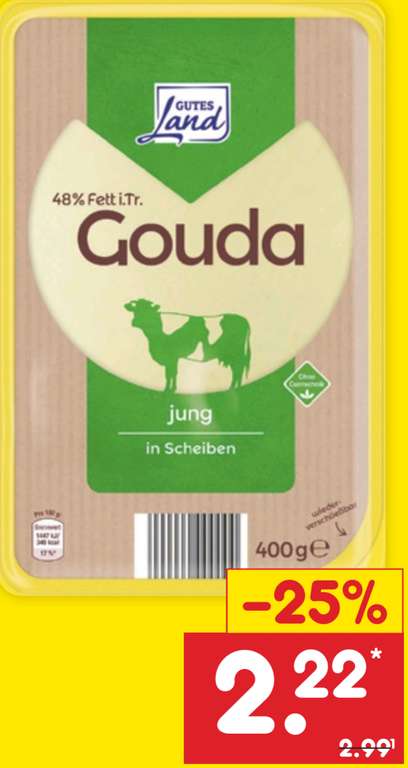 Gouda Käse 400 Gramm Packung (Netto MD)