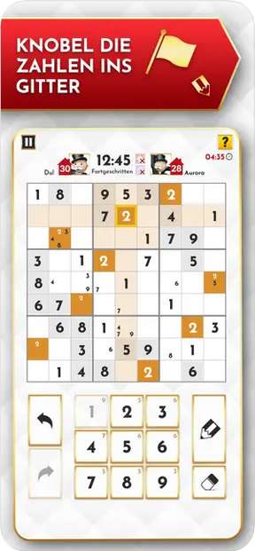 "Monopoly Sudoku" (iOS) kostenlos im Apple AppStore - ohne Werbung / ohne InApp-Käufe -
