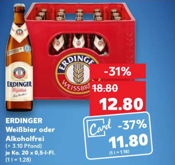 [Kaufland-Card] Erdinger Weißbier für 11,80 EUR // Pepsi 1,5l für 0,69 EUR