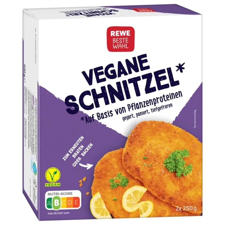 [Rewe] Rewe beste Wahl vegane Schnitzel 500g für 2,79€