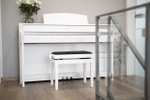 GEWA Pianobank Deluxe, höhenverstellbare Klavierbannk aus Massivholz (Nur in Schwarz matt)