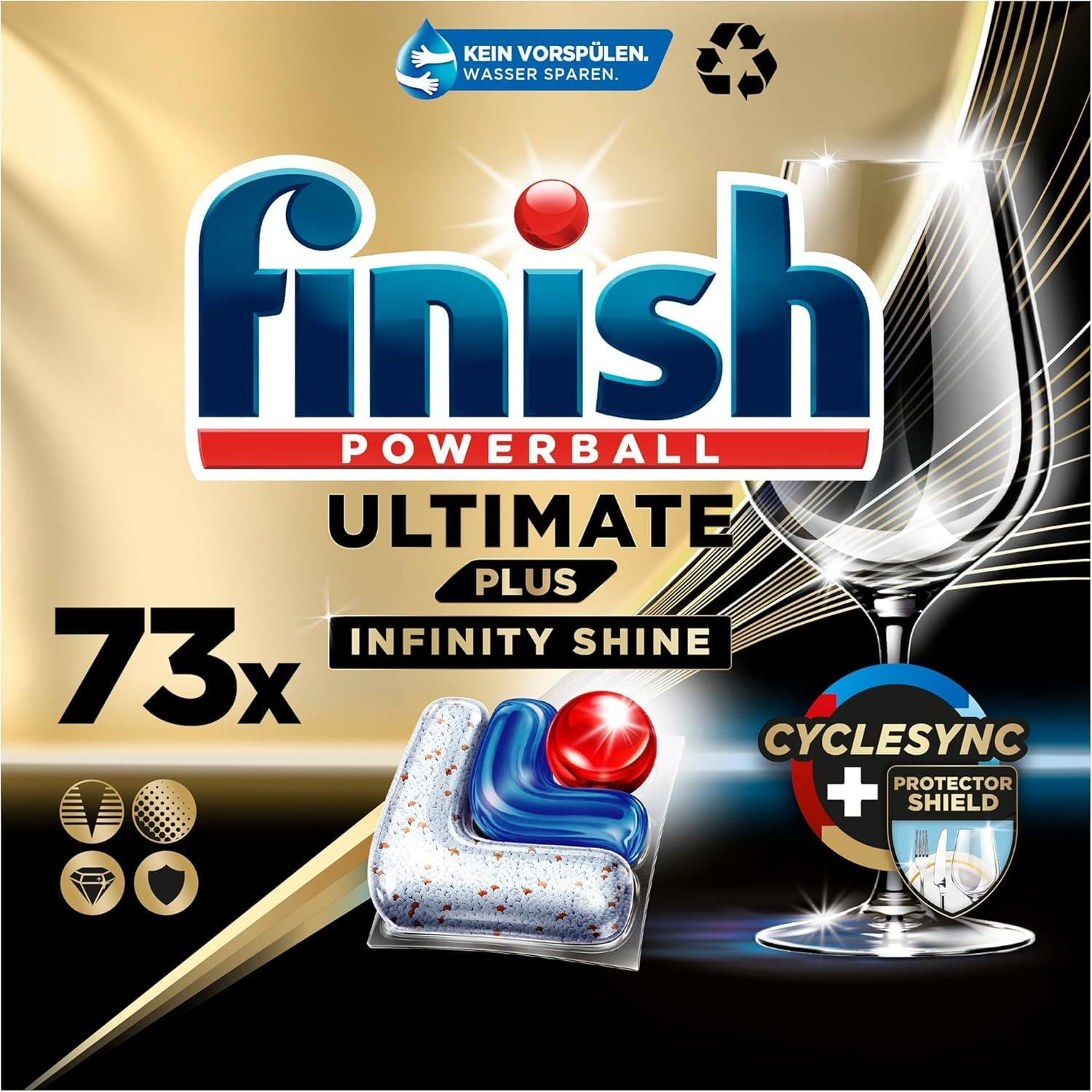 Finish Ultimate Plus Infinity Shine Spülmaschinentabs 73 Caps