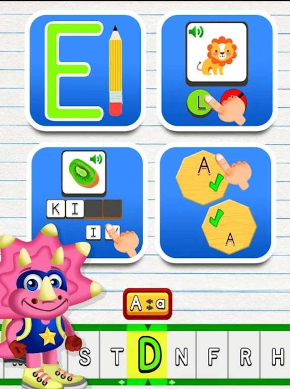 ABC Dinos Vollversion für 0€ (Android/iOS, Lernspiele, Kinder)(Google Play Store / Apple App Store)