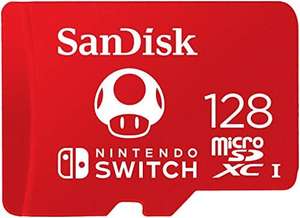 [Prime] SanDisk microSDXC UHS-I Speicherkarte für Nintendo Switch 128 GB (V30, U3, C10, A1, 100 MB/s Übertragung, mehr Platz für Spiele)