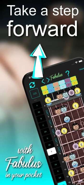 (Apple App Store) FABULUS Guitar Chord Name App (iOS, Gitarrenakkorde identifizieren, Akkord Datenbank)
