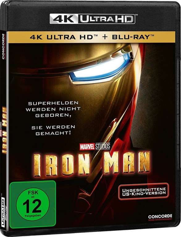 Iron Man | 4K Ultra HD + Blu-Ray | Uncut | Prime