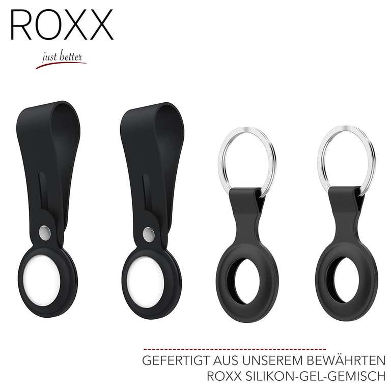 ROXX Airtag Silikon Case (2x Ring, 2x Loop)