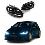 LED Scheinwerfer Chrome Black Edition VW Golf 7 VII VFL 13-17 OSRAM LEDriving LEDHL103-CM