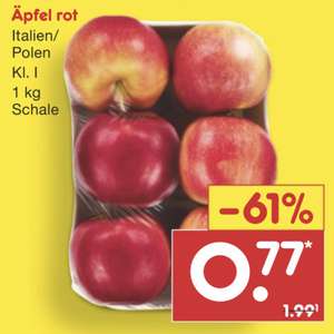 Äpfel rot Kl. I für 77 Cent/kg bei NETTO MD