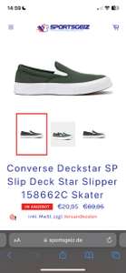Converse Slip Deck Sommer Sneakers für 24,16 ( Nur noch 45 - 46.5)