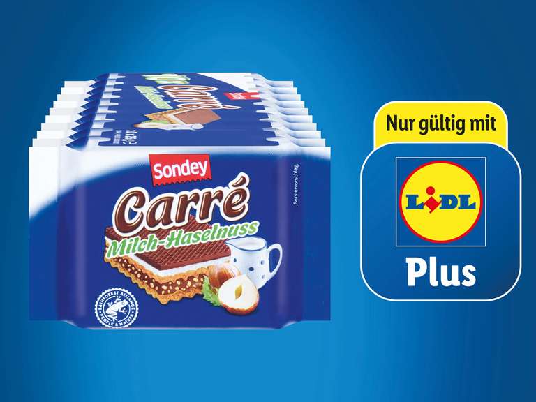 Lidl Plus 1+1 Gratis Sondey Milch-Haselnuss-Schnitte