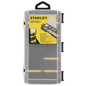 Stanley Organizer (Aufbewahrungsbox für Zubehör und Kleinteile aus schlagfestem Polypropylen, 10 Fächer) 23 x 12 x 3 cm (Prime)