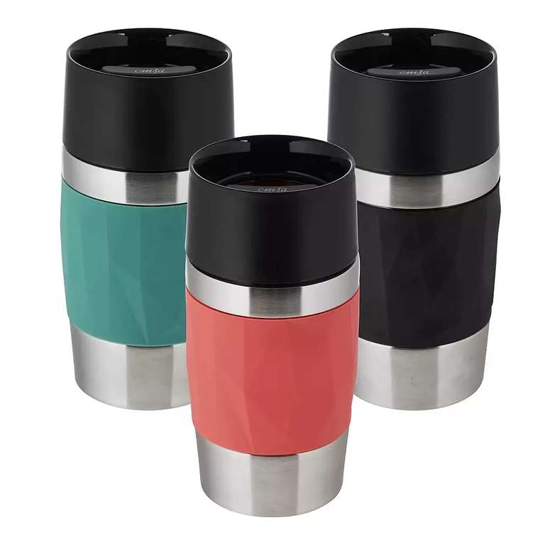 [Kaufland bundesweit ab 08.02] Emsa Travel Mug Compact Thermo-/Isolierbecher aus Edelstahl | 0,3 Liter | 3h heiß | 6h kalt |