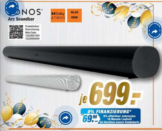 [Lokal Expert] SONOS Deals z.B. Sonos ARC für 699 Euro