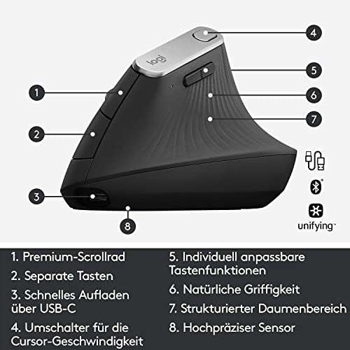Logitech MX Vertical - Vertikale ergonomische Maus