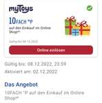 MyToys 10fach Payback Punkte bis 08.12.22