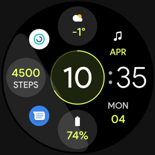 (Google Play Store) Awf OS 3 Digital: Watch face (WearOS Watchface, digital)