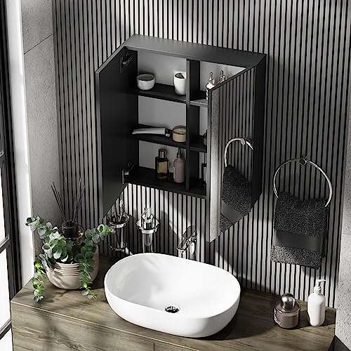 Spiegelschrank für Badezimmer oder Gäste WC - 60cm x 67cm (BxH)