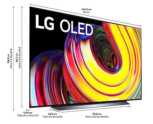 LG OLED65CS6LA TV 164 cm (65 Zoll) OLED CS Fernseher (Dolby Atmos, Filmmaker Mode, 120 Hz) [Modelljahr 2022]