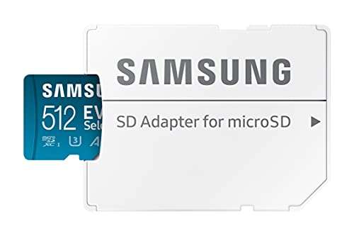 Samsung EVO Select microSD Speicherkarte (MB-ME512KA/EU), 512 GB, UHS-I U3 für 43,99€ o. 256GB für 19,99€ [Amazon]