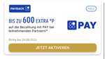 [Payback] Bis zu 600 Extrapunkte auf die Bezahlung mit Payback Pay bei teilnehmenden Partnern wie z.b. Aral, DM, Rewe, Penny