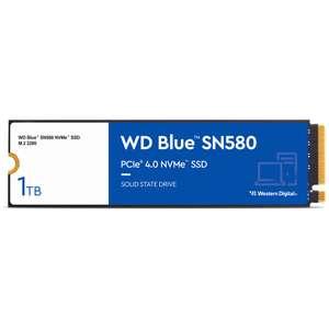 [Amazon Prime] WD SN580 1TB M.2 2280 PCIe 4.0 x4 3D-NAND TLC SSD (53,82€ möglich!)