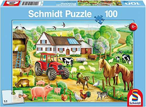Schmidt Spiele - Fröhlicher Bauernhof, 100 Teile Kinderpuzzle für 5,00€ inkl. Versand (Prime)