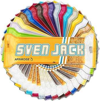 24x 65g Sven Jack Energieriegel Mix-Box + 30ml Flavor Drops (~76 Cent pro Riegel)