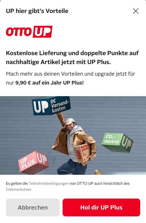(Otto.de)- Trick Versandkostenfrei ohne Otto UP Plus